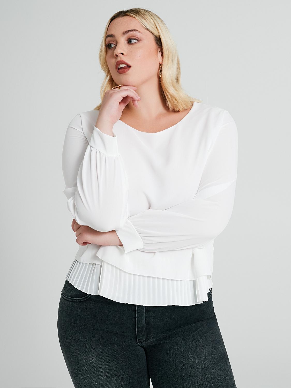 Blusa Curvy con plissè Rinascimento