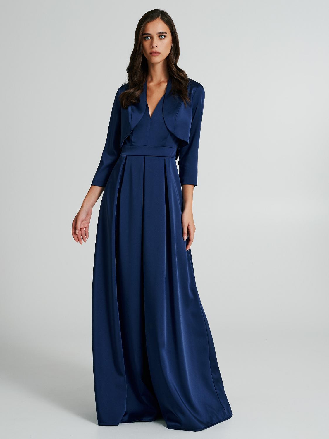 Raso Vestiti Cerimonia Con Coprispalle Abito Cerimonia Coprispalle