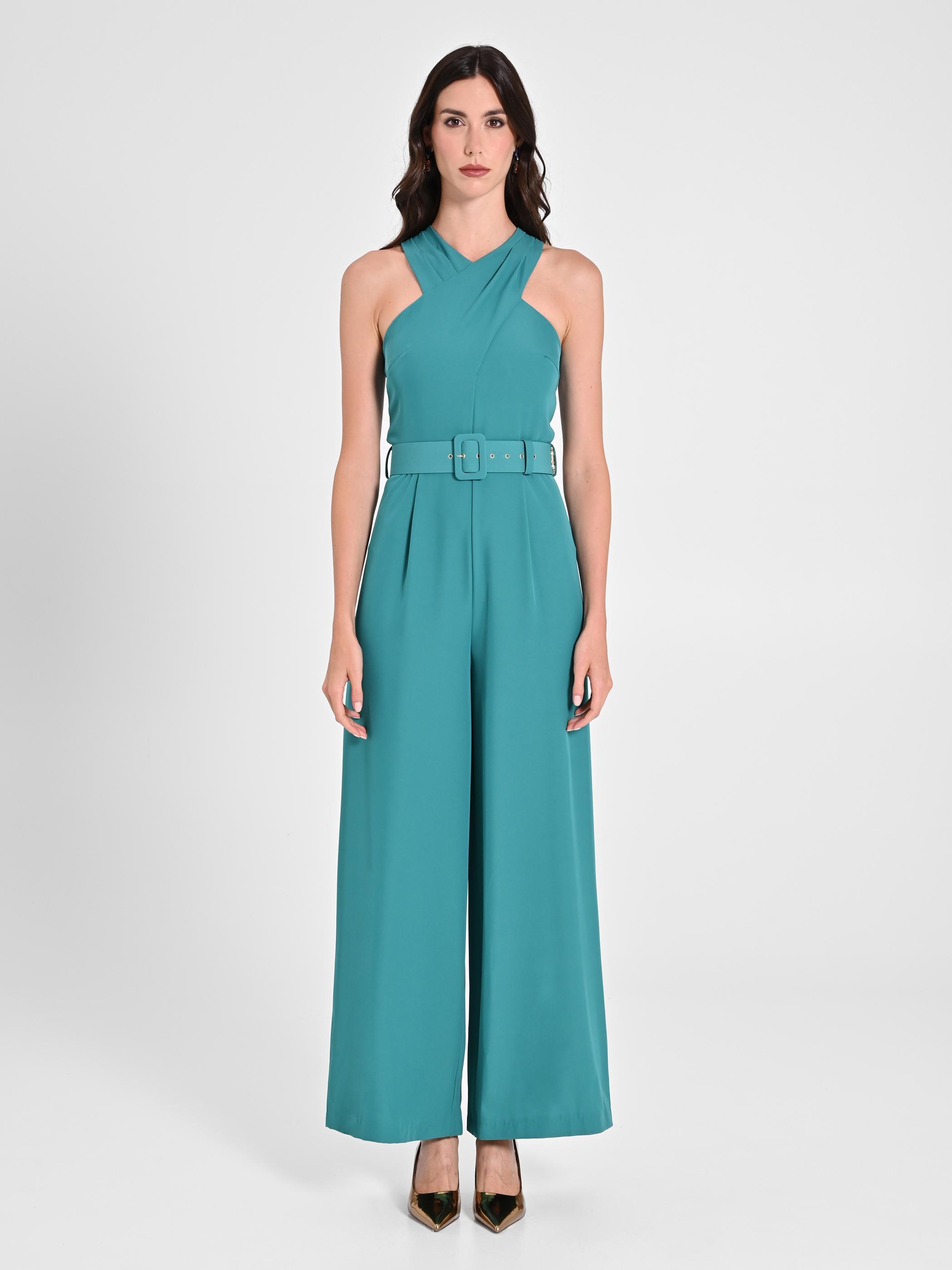 Tuta con Scollo intrecciato Verde Giada Rinascimento